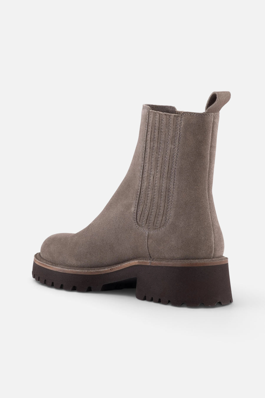 Seychelles Cashew Booties in Taupe Suede – detail