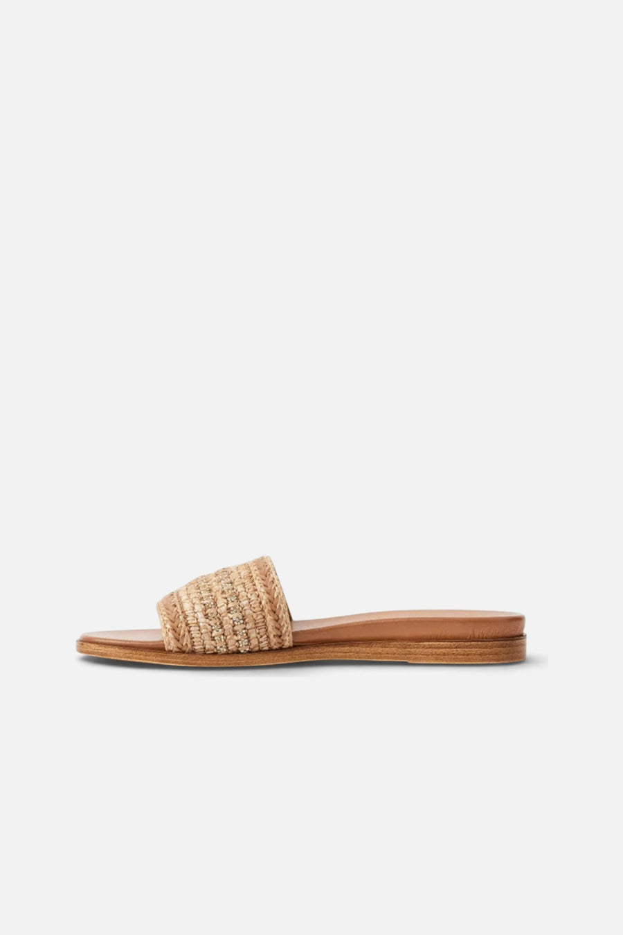 Seychelles Destination Sandal in Natural Raffia – side view