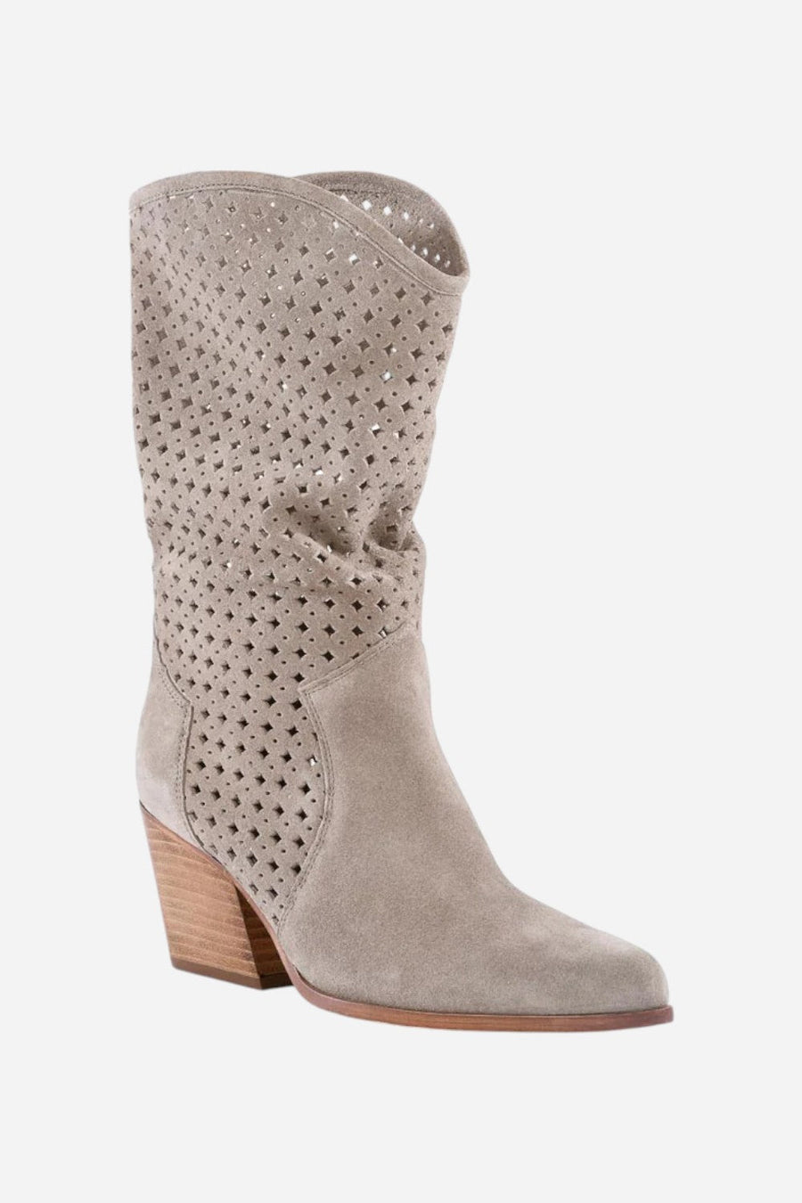 Seychelles Diva Suede Boot in Sand – back view