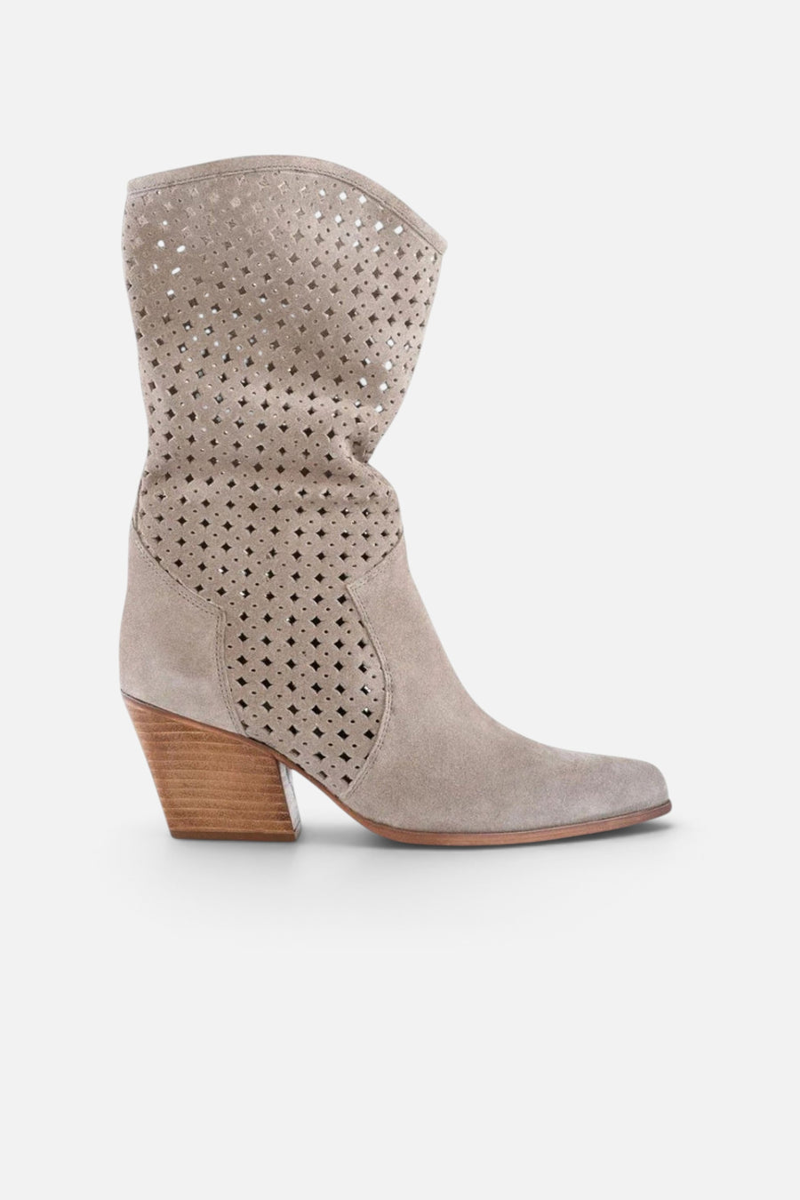 Seychelles Diva Suede Boot in Sand – side view