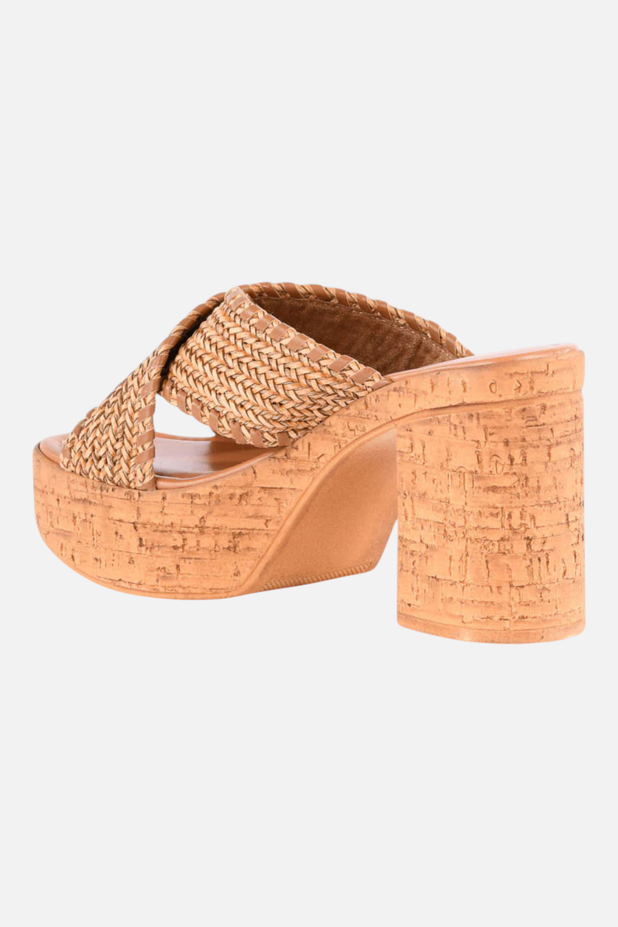 Seychelles Encore Raffia Platform Heel in Natural – detail