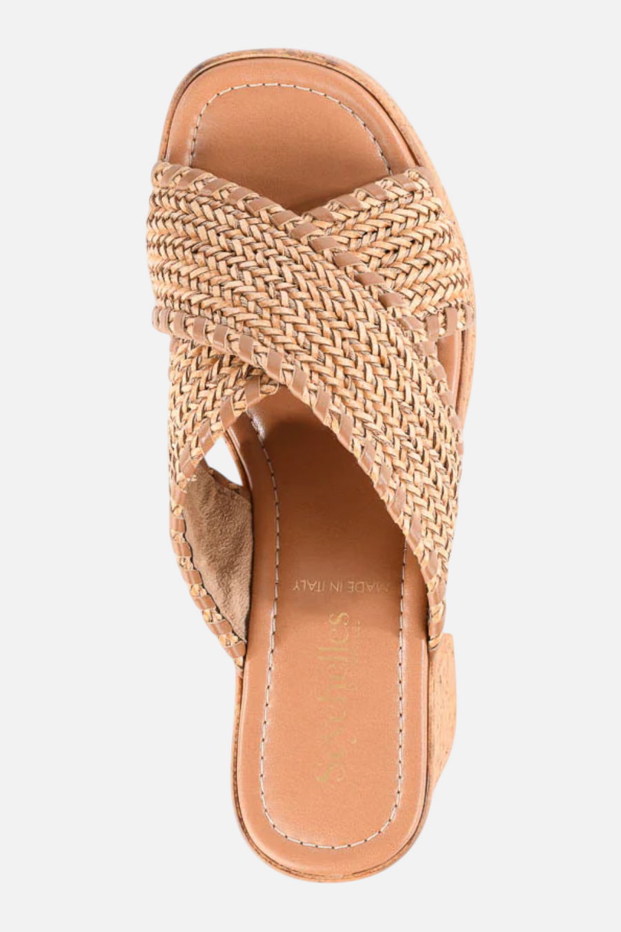 Seychelles Encore Raffia Platform Heel in Natural – side view