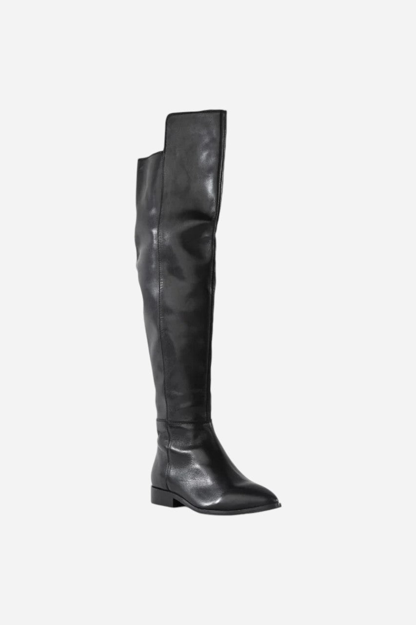 Seychelles Gentle Touch Tall Boot in Black – back view