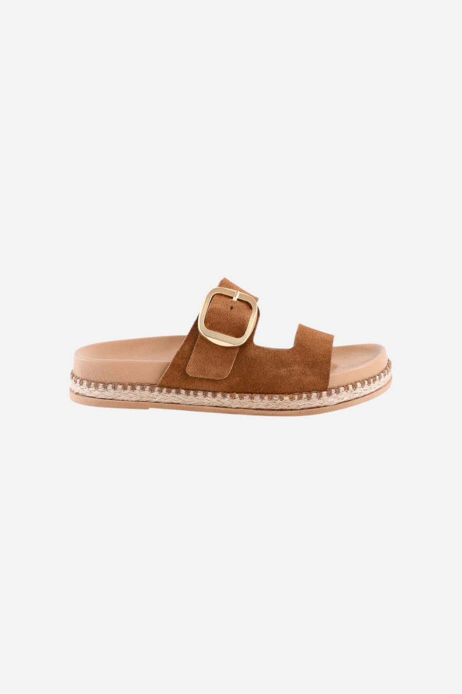 Seychelles Getaway Sandal in Dark Tan – front view
