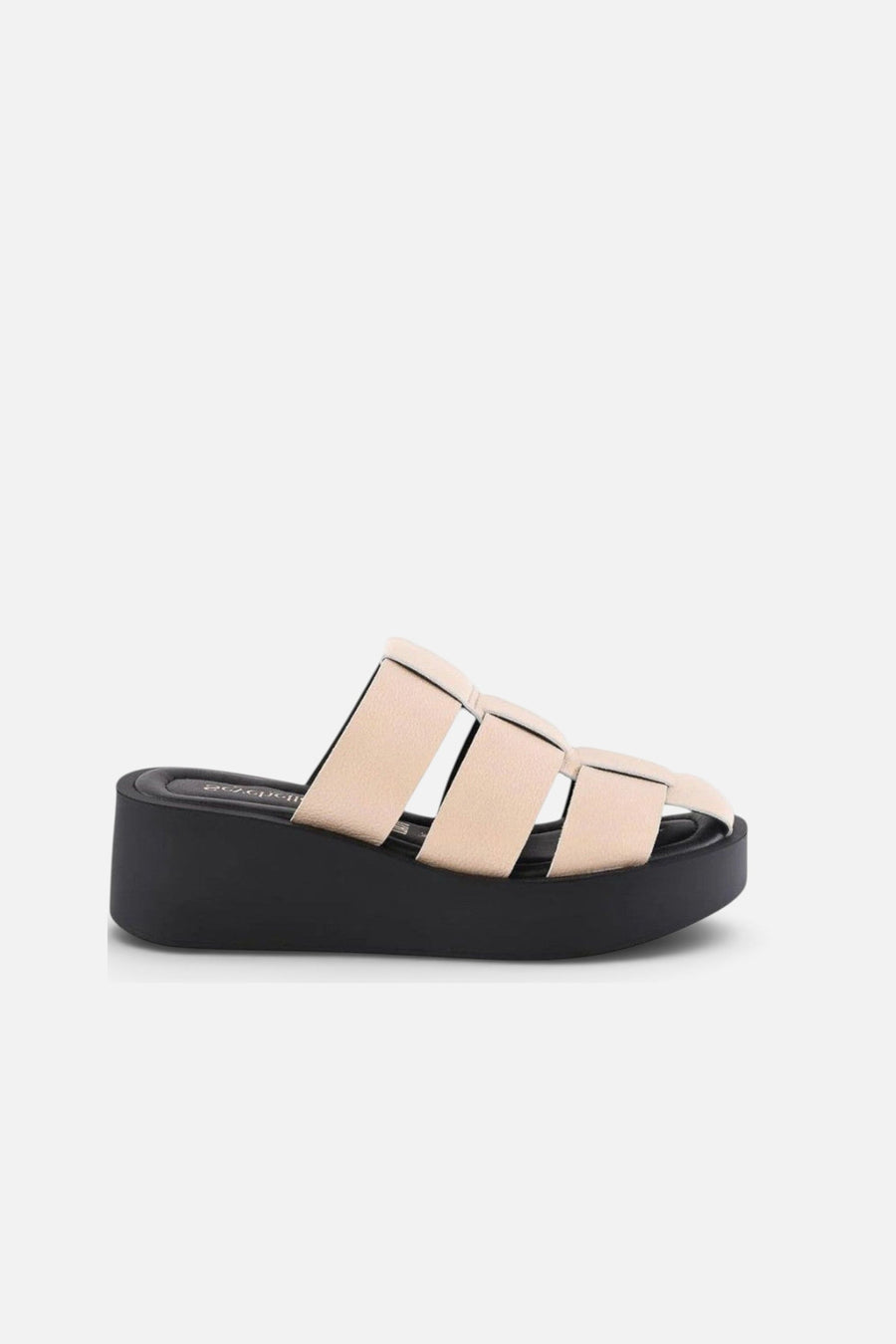 Seychelles High Standard Platform Mule in Off White – side view
