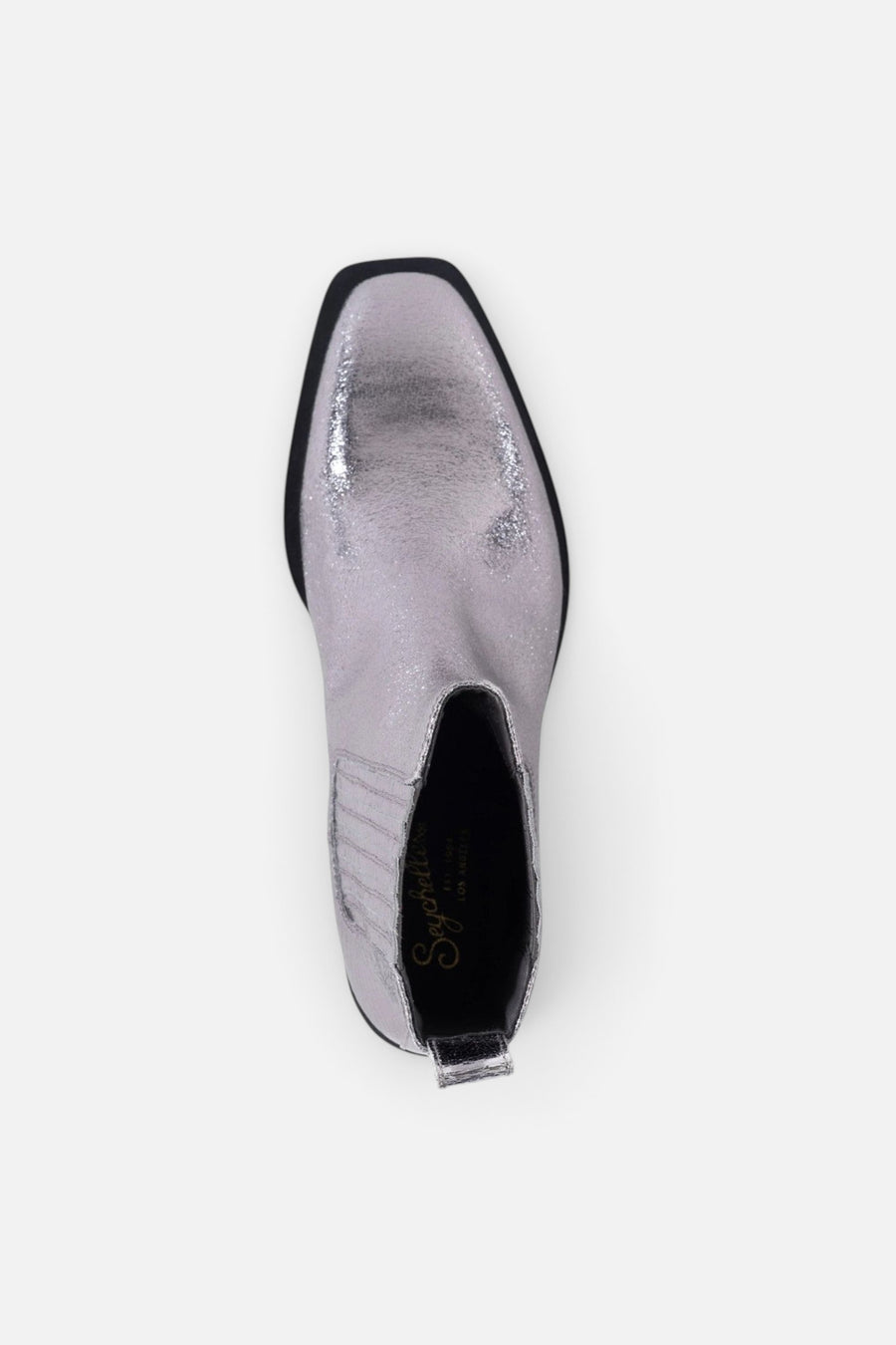 Seychelles Hold Me Down Booties in Metallic Leather Silver – side view