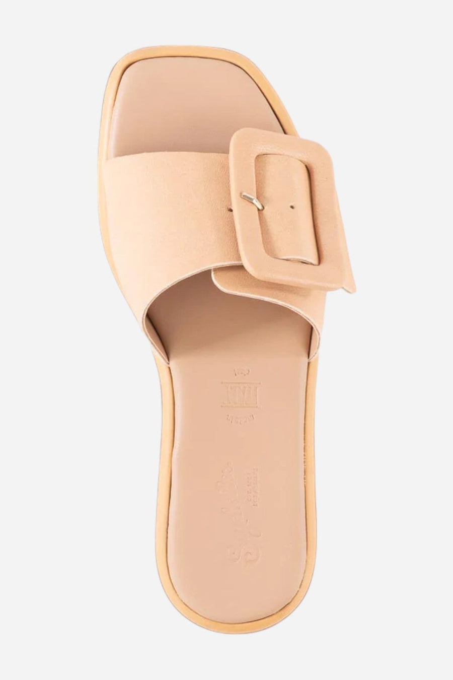 Seychelles Manhattan Leather Sandal in Beige – detail