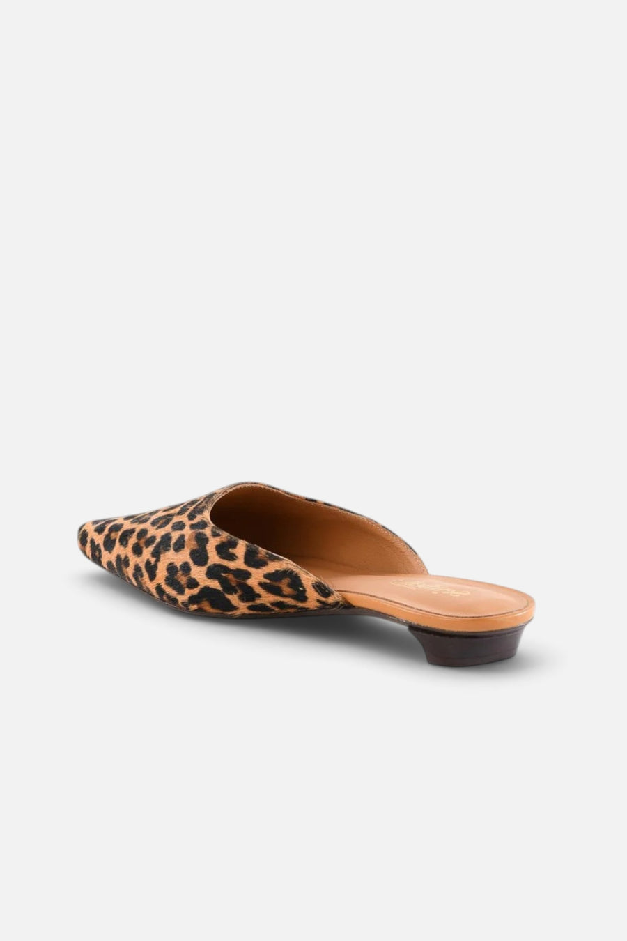 Seychelles Mocktail Mule in Leopard – three-quarter view