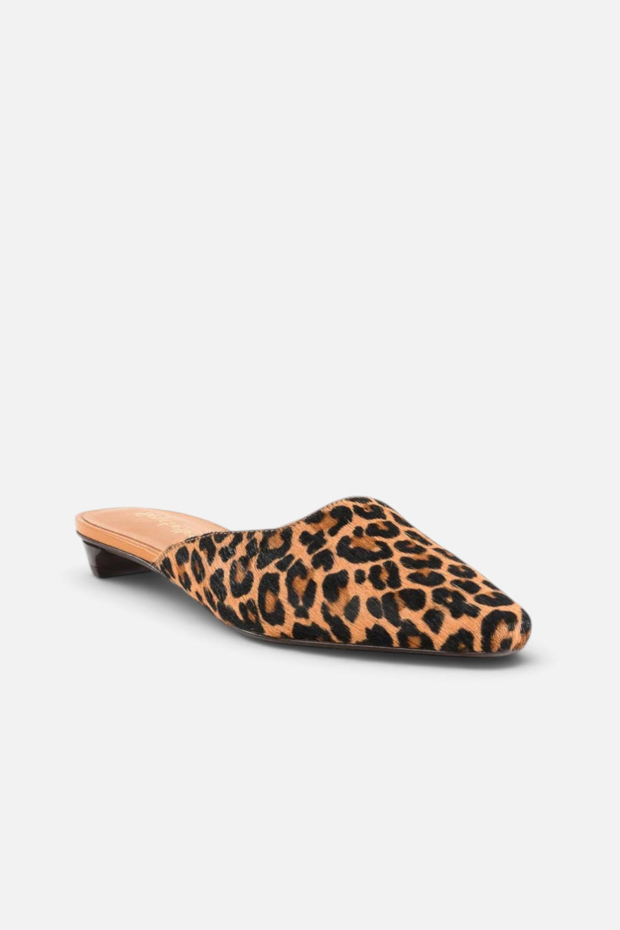 Seychelles Mocktail Mule in Leopard – three-quarter view