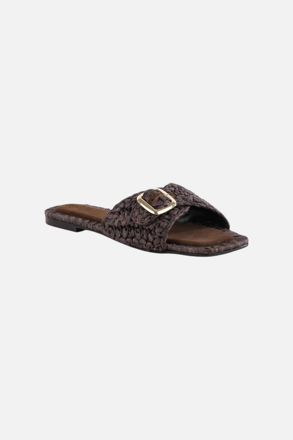 Seychelles Morning Brunch Sandal in Chocolate Raffia