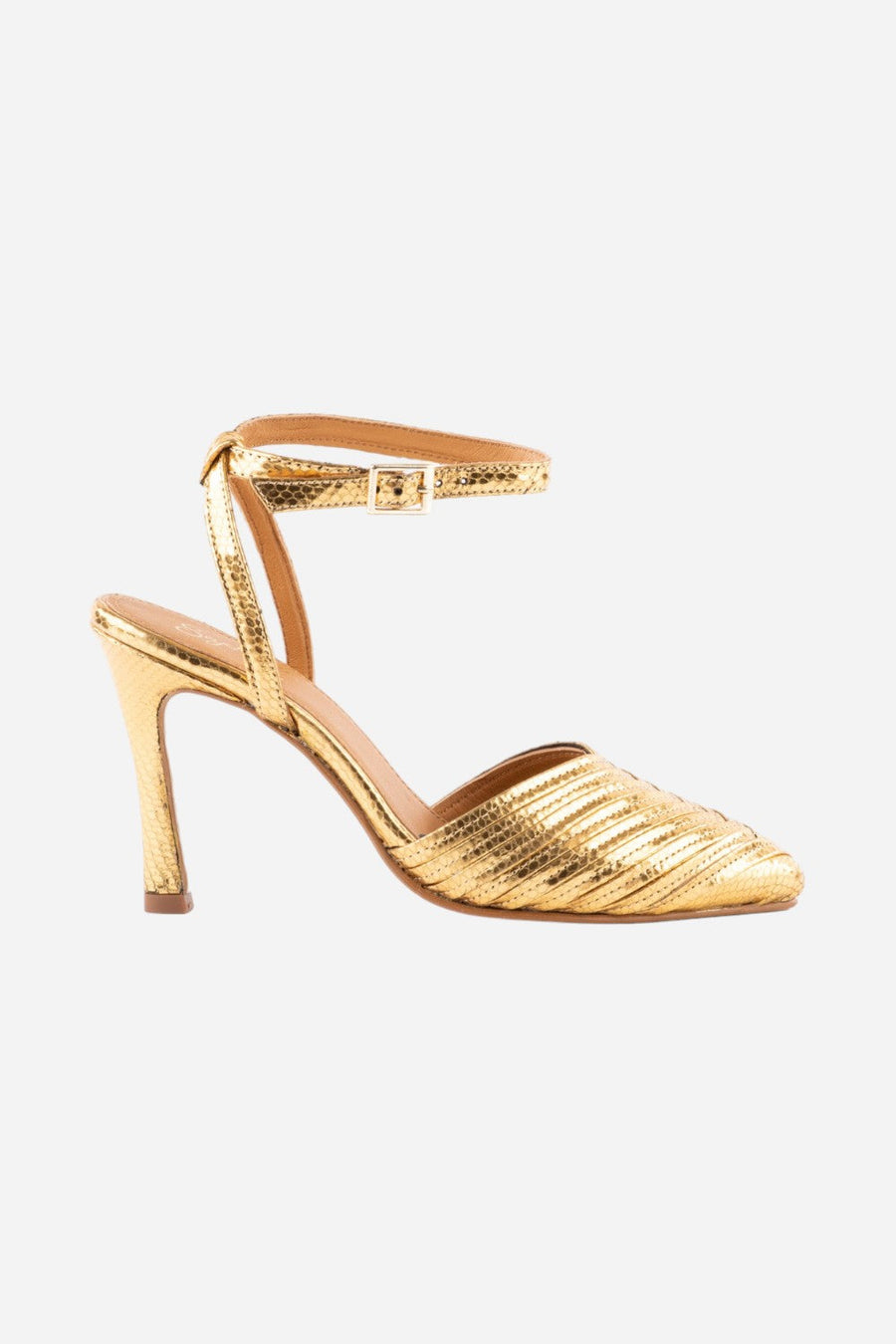 Seychelles On To The Next Heels in Gold – front view