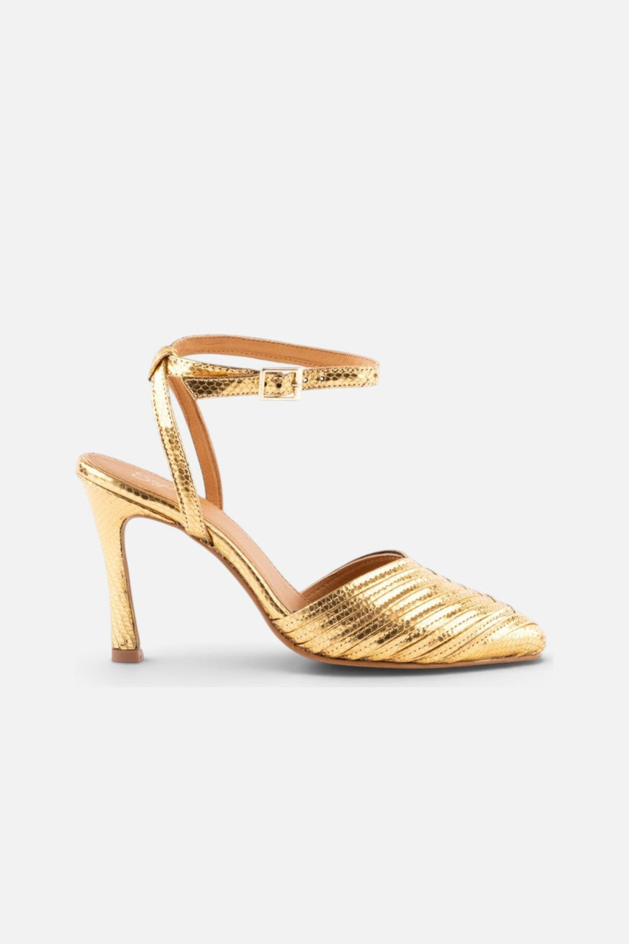 Seychelles On To The Next Heels in Gold – side view