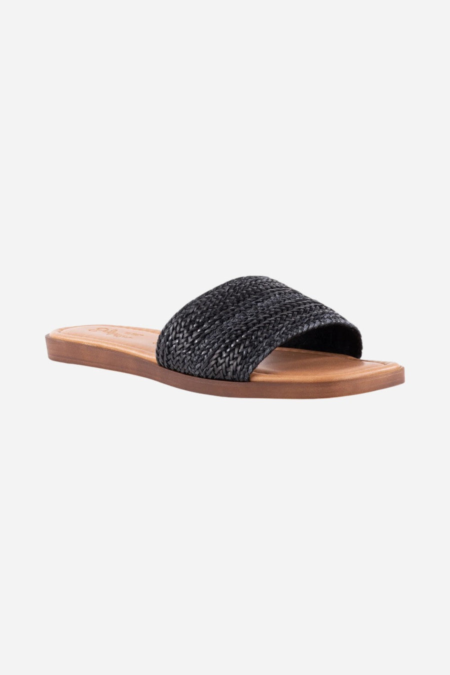 Seychelles Palms Perfection Woven Sandals in Black – back view