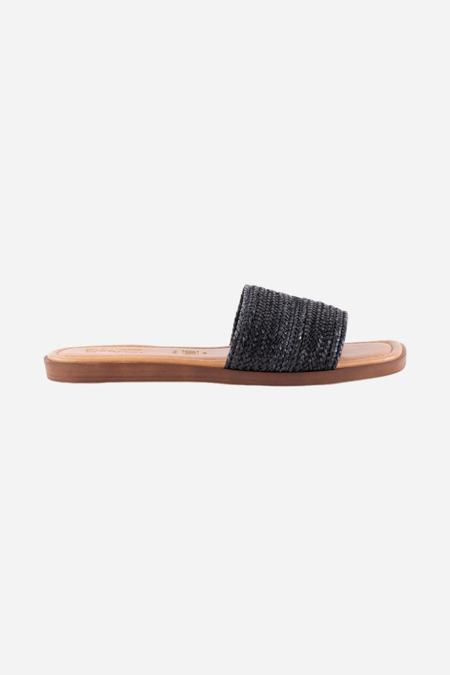 Seychelles Palms Perfection Woven Sandals in Black – front view