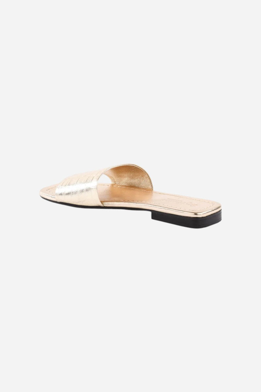 Seychelles Paris Slide in Gold – side view