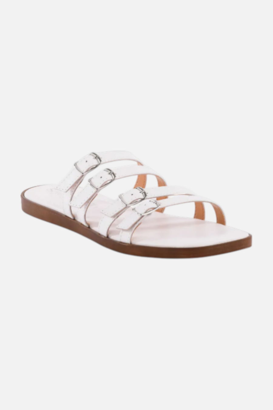 Seychelles Persuasion Strappy Sandal in Leather White – back view