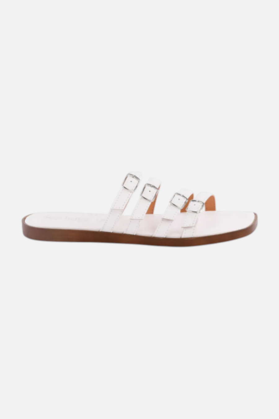 Seychelles Persuasion Strappy Sandal in Leather White – front view