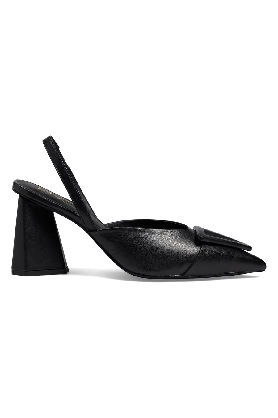 Seychelles Rumor Has It in Black Leather – back view