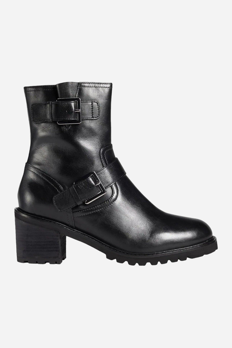 Seychelles Run Free Booties in Black Leather – front view