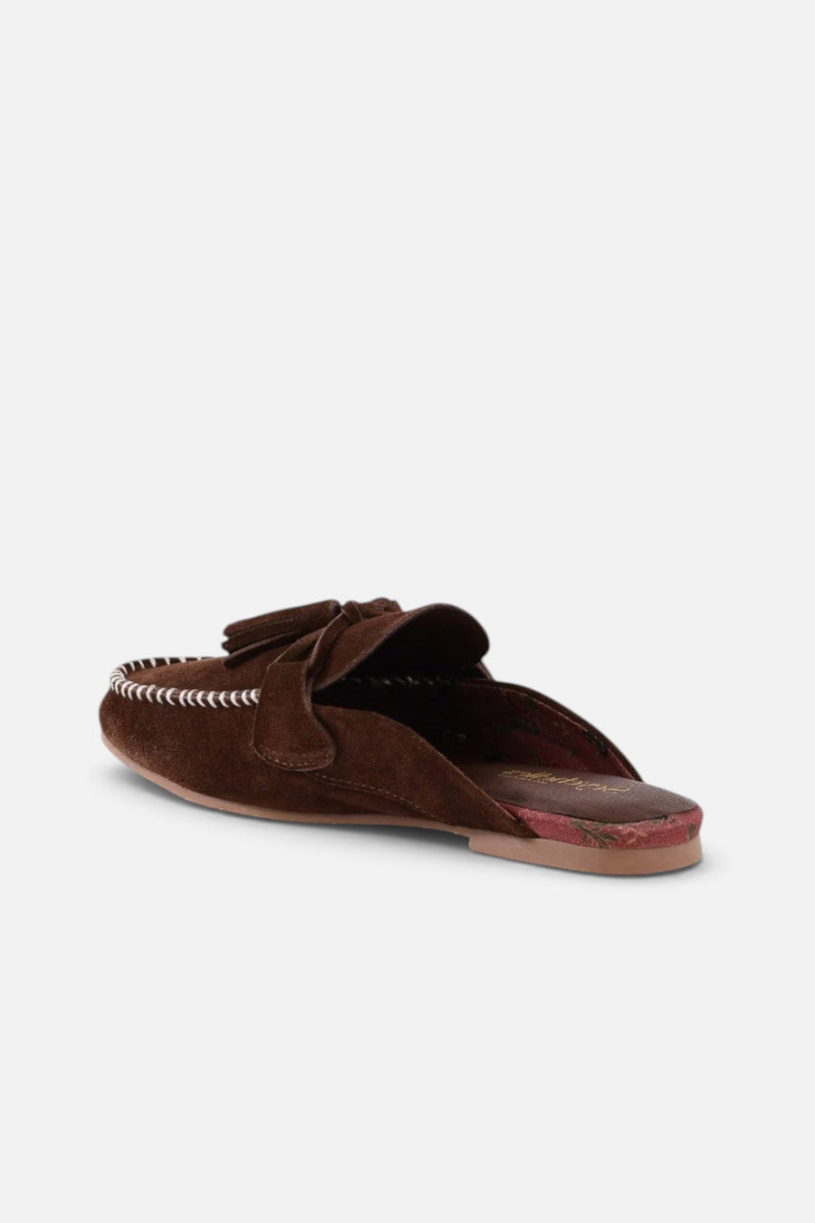Seychelles Silverlake Mule in Brown Suede – three-quarter view