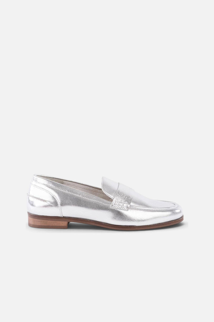 Seychelles Sooner or Later Loafer in Silver – side view