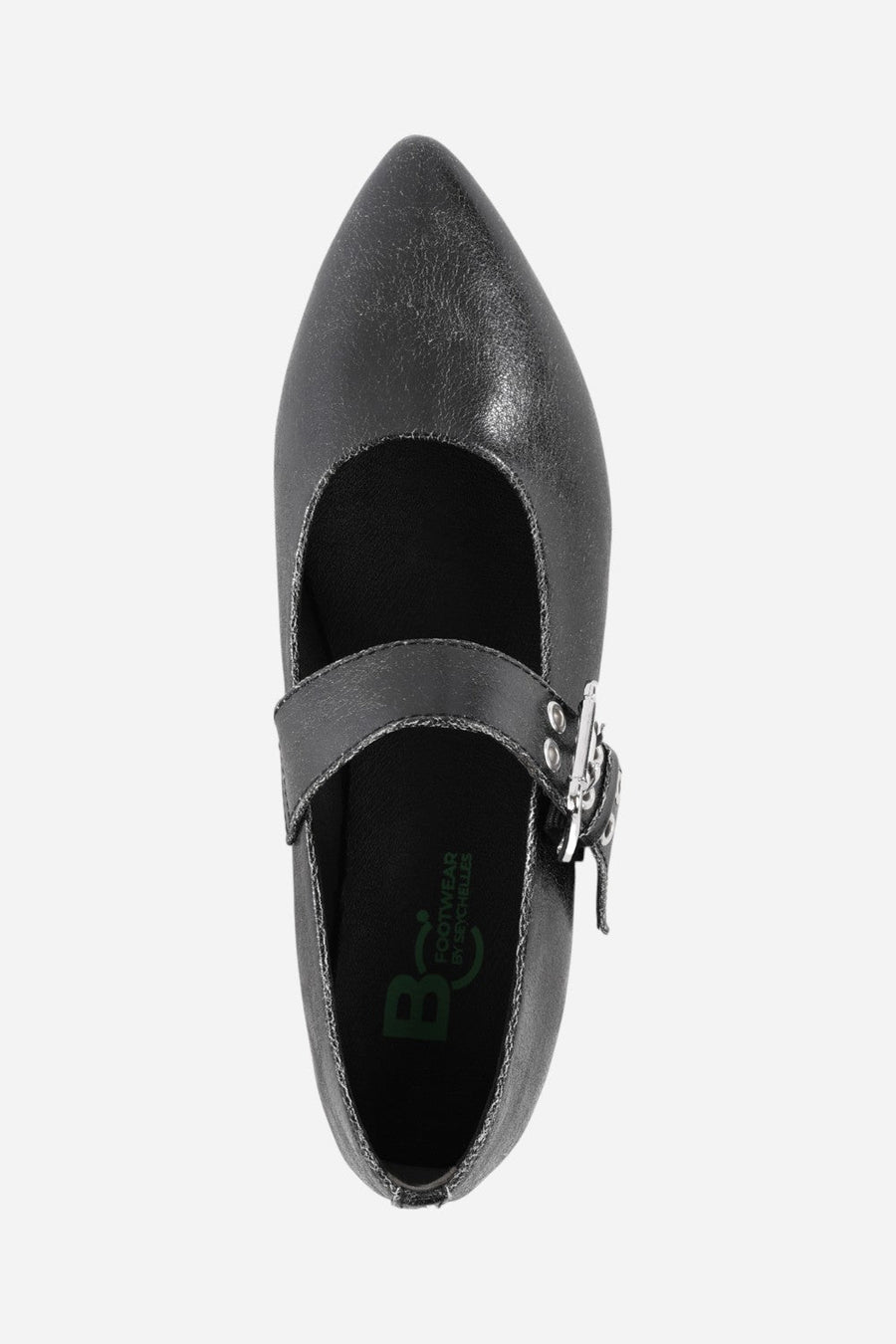 Seychelles Spinning Around Flat in Black Crackle – side view
