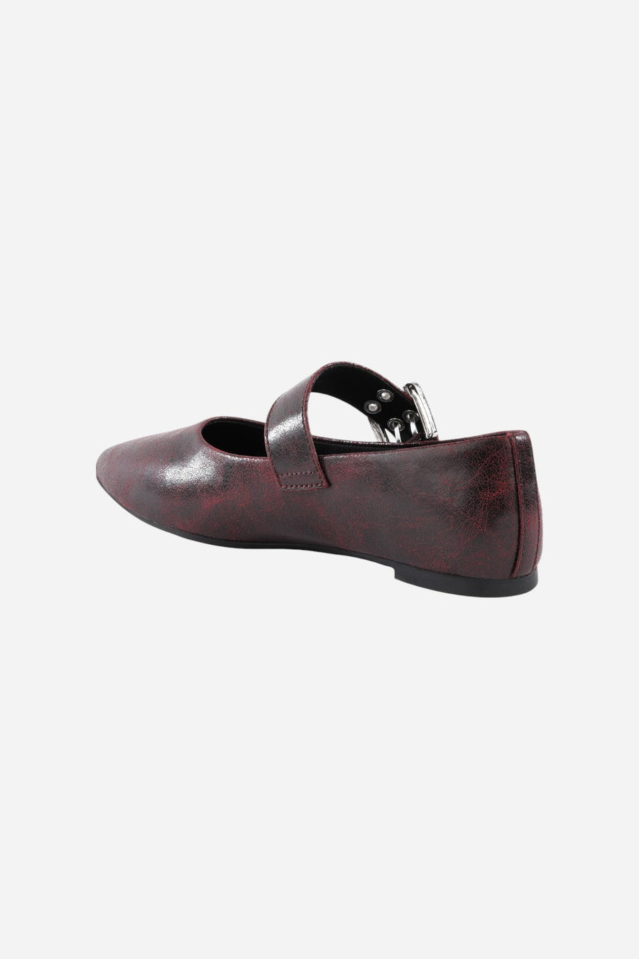 Seychelles Spinning Around Flat in Dark Red Crackle – detail