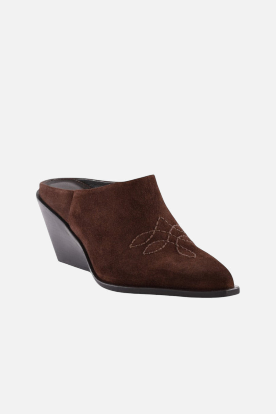 Seychelles Spirit in Suede Dark Brown – three-quarter view