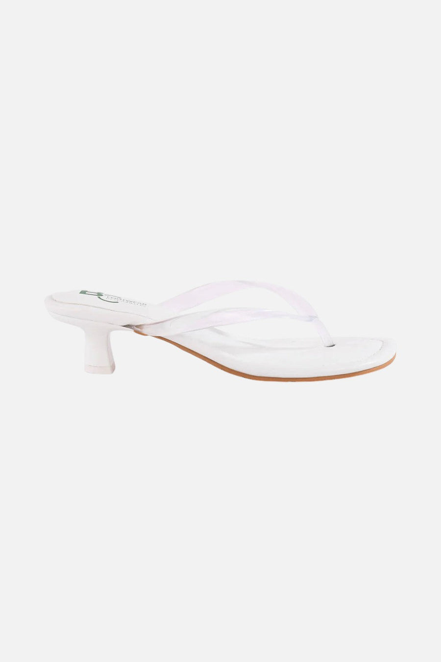 Seychelles Starburst Kitten Heel Sandal in White/Clear – detail