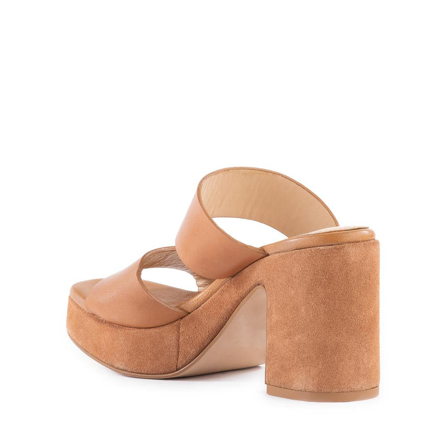 Seychelles Summer Nights Platform Sandals in Tan – side view