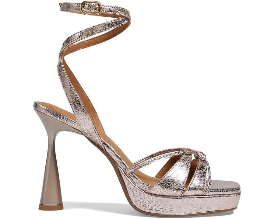 Seychelles Sweet Nothings Heels in Morganite Metallic – back view