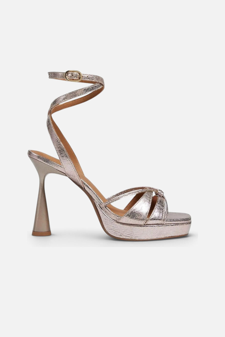 Seychelles Sweet Nothings Heels in Morganite Metallic – side view