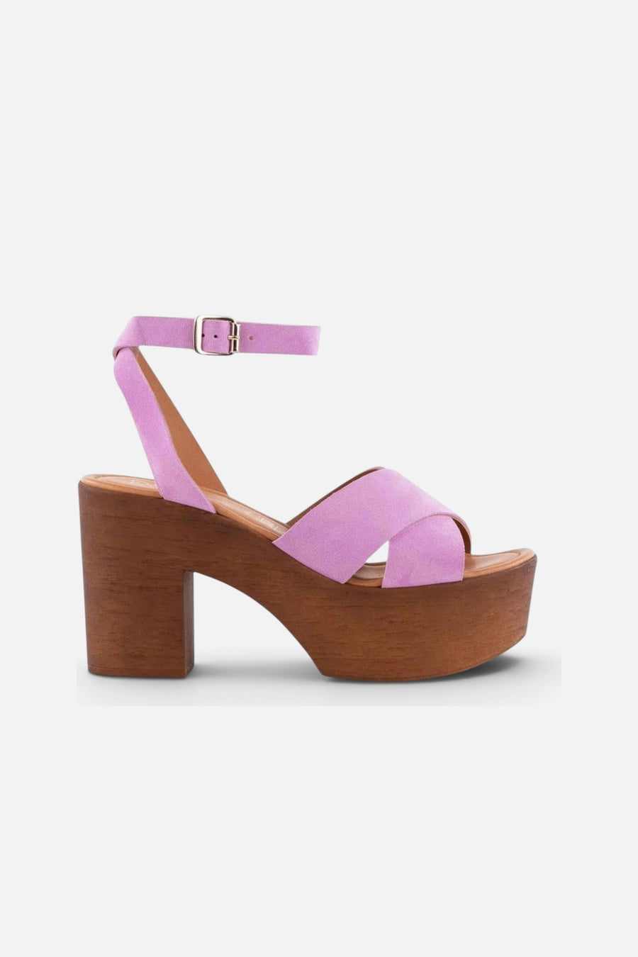 Seychelles Sweetener Sandal in Orchid Suede – side view