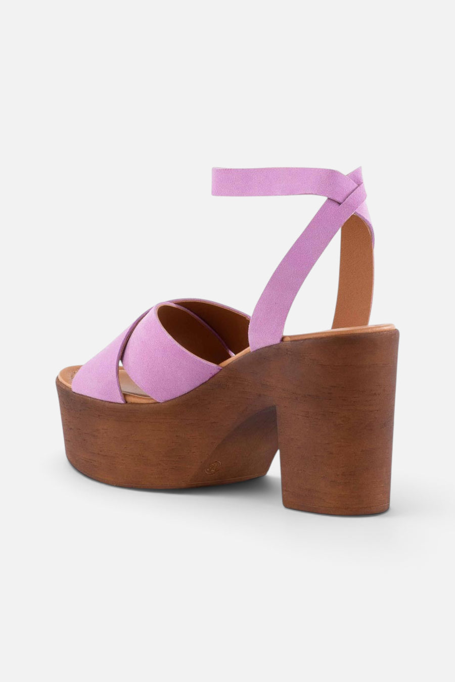 Seychelles Sweetener Sandal in Orchid Suede – side view