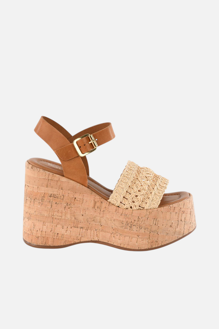 Seychelles Willow Sandal in Natural & Tan – front view