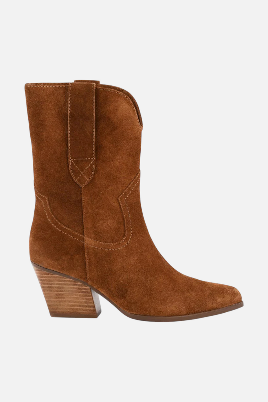 Seychelles Women's Line Dance Boot in Brown Suede – back view
