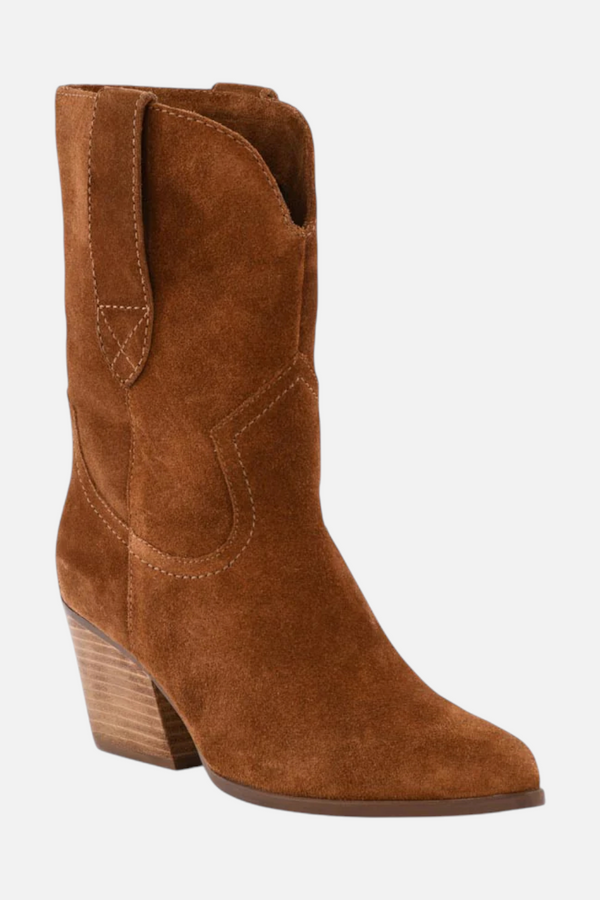 Seychelles Women's Line Dance Boot in Brown Suede