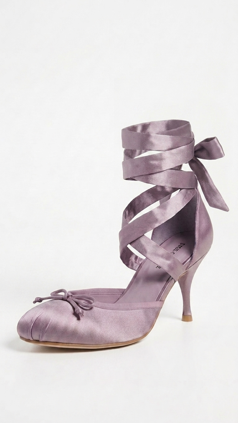 Jeffrey Campbell Mon-Cheri Heels in Lilac Satin