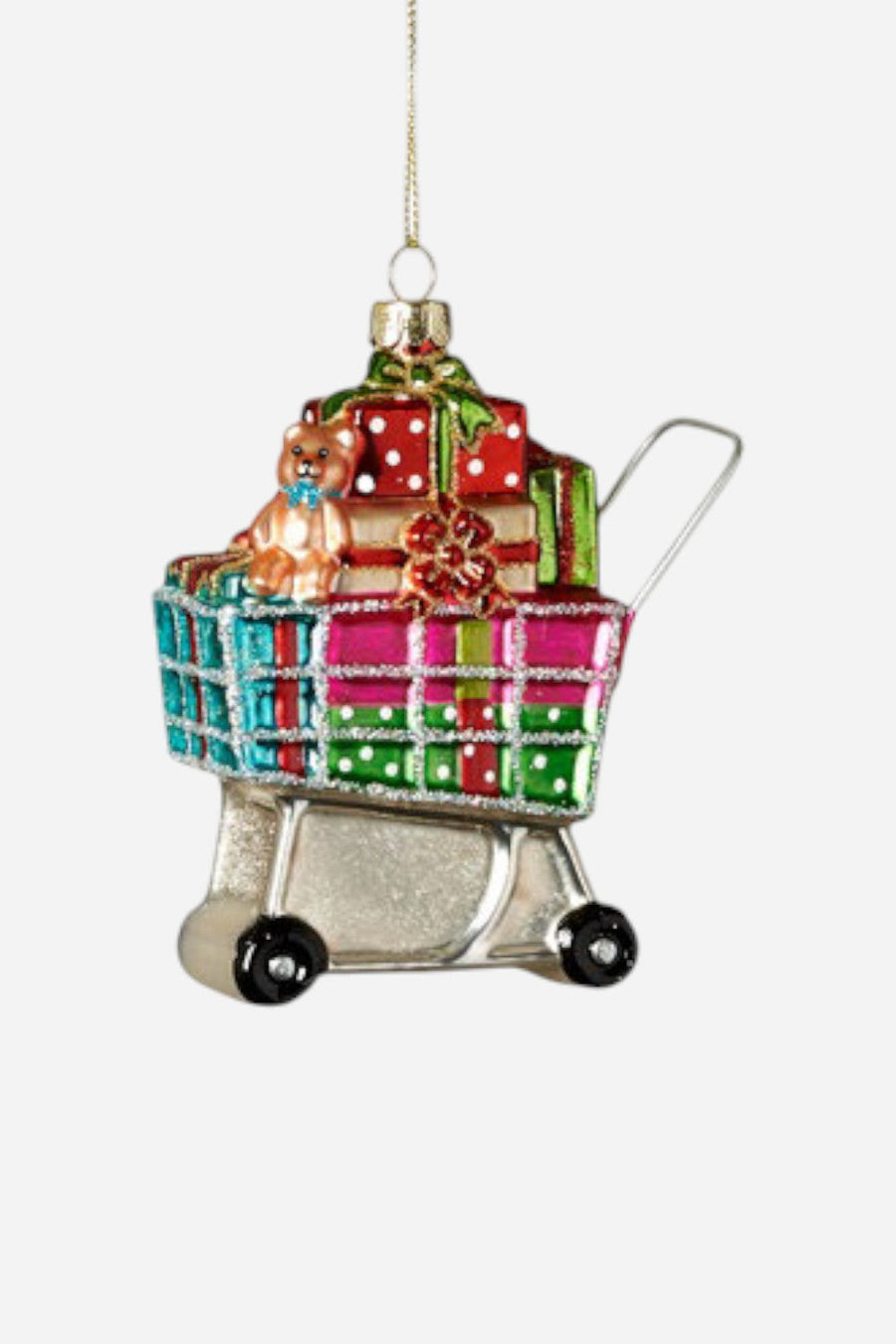 Shopping Cart Ornament – front view