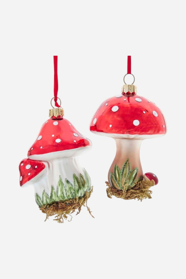 Short Glitter Mushroom Ornament