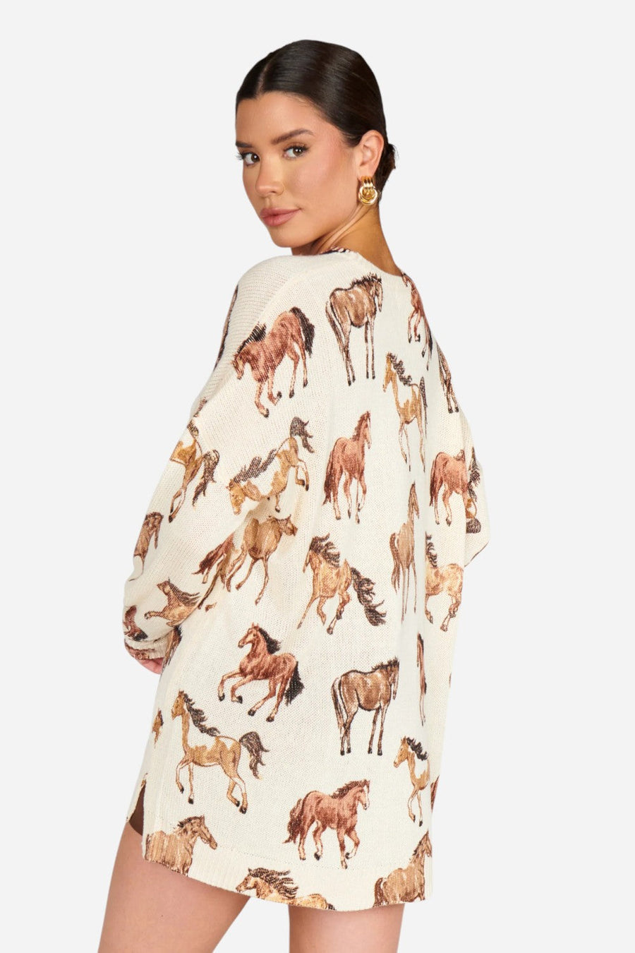 Show Me Your Mumu Bonfire Sweater in Wild Horses Knit – detail