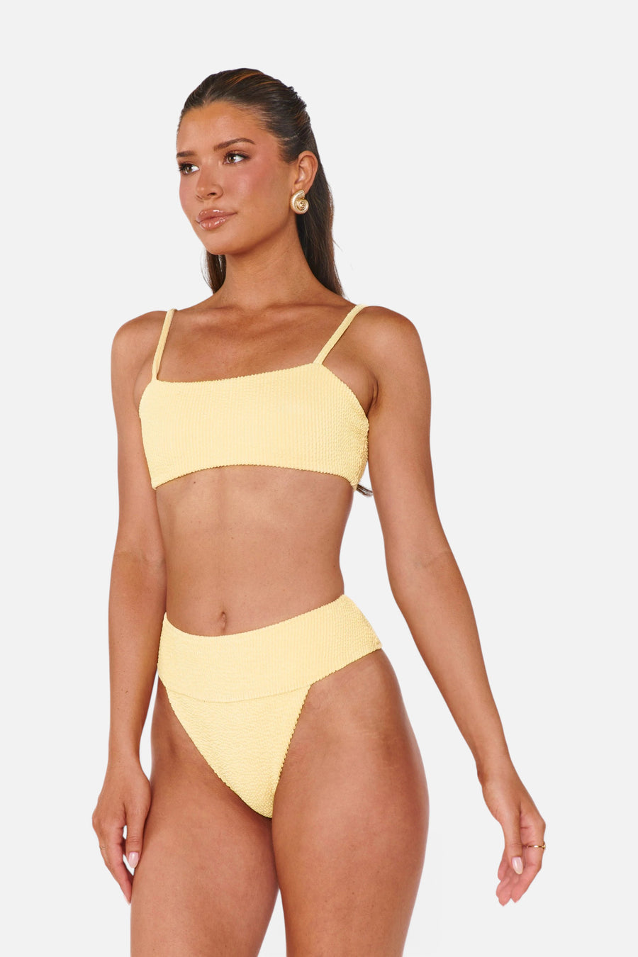 Show Me Your Mumu Destin Top in Butter Yellow – front view