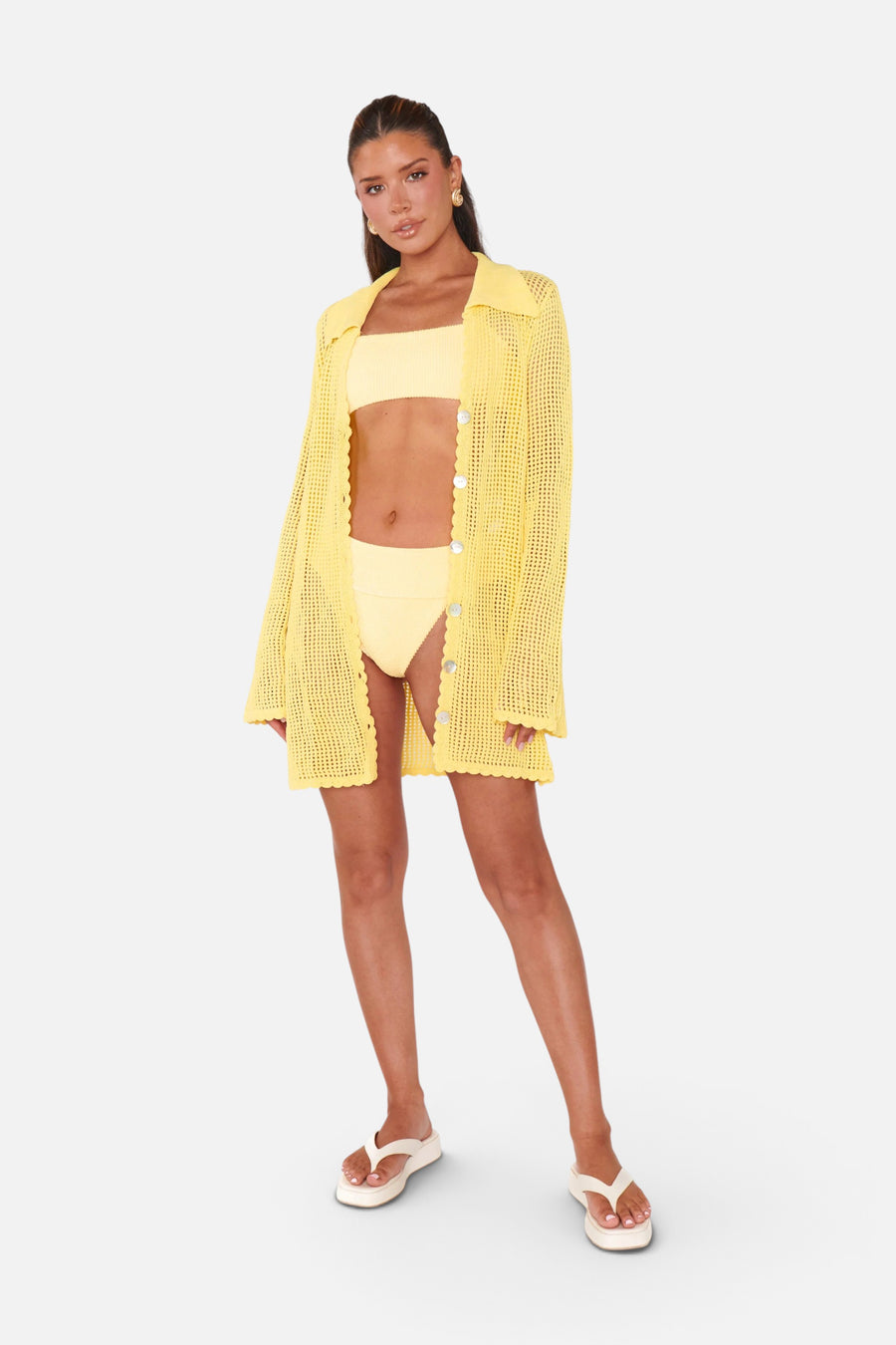 Show Me Your Mumu Destin Top in Butter Yellow – side view