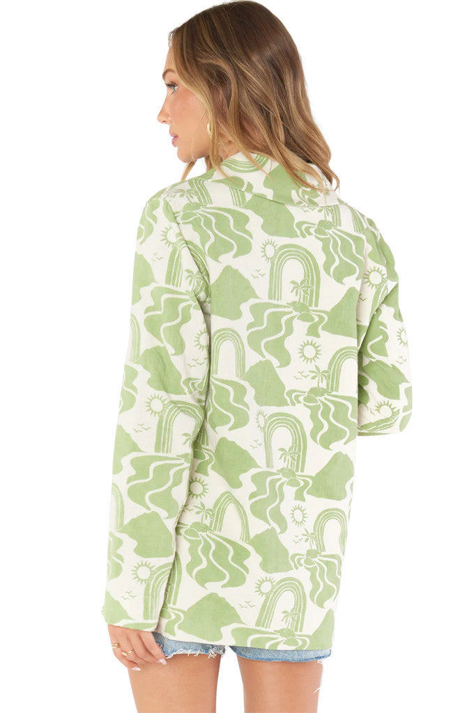 Show Me Your Mumu Hayden Blazer in Desert Sands – back view