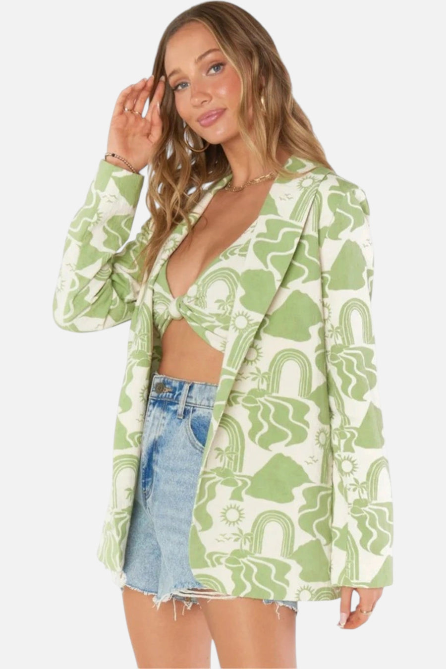 Show Me Your Mumu Hayden Blazer in Desert Sands – side view