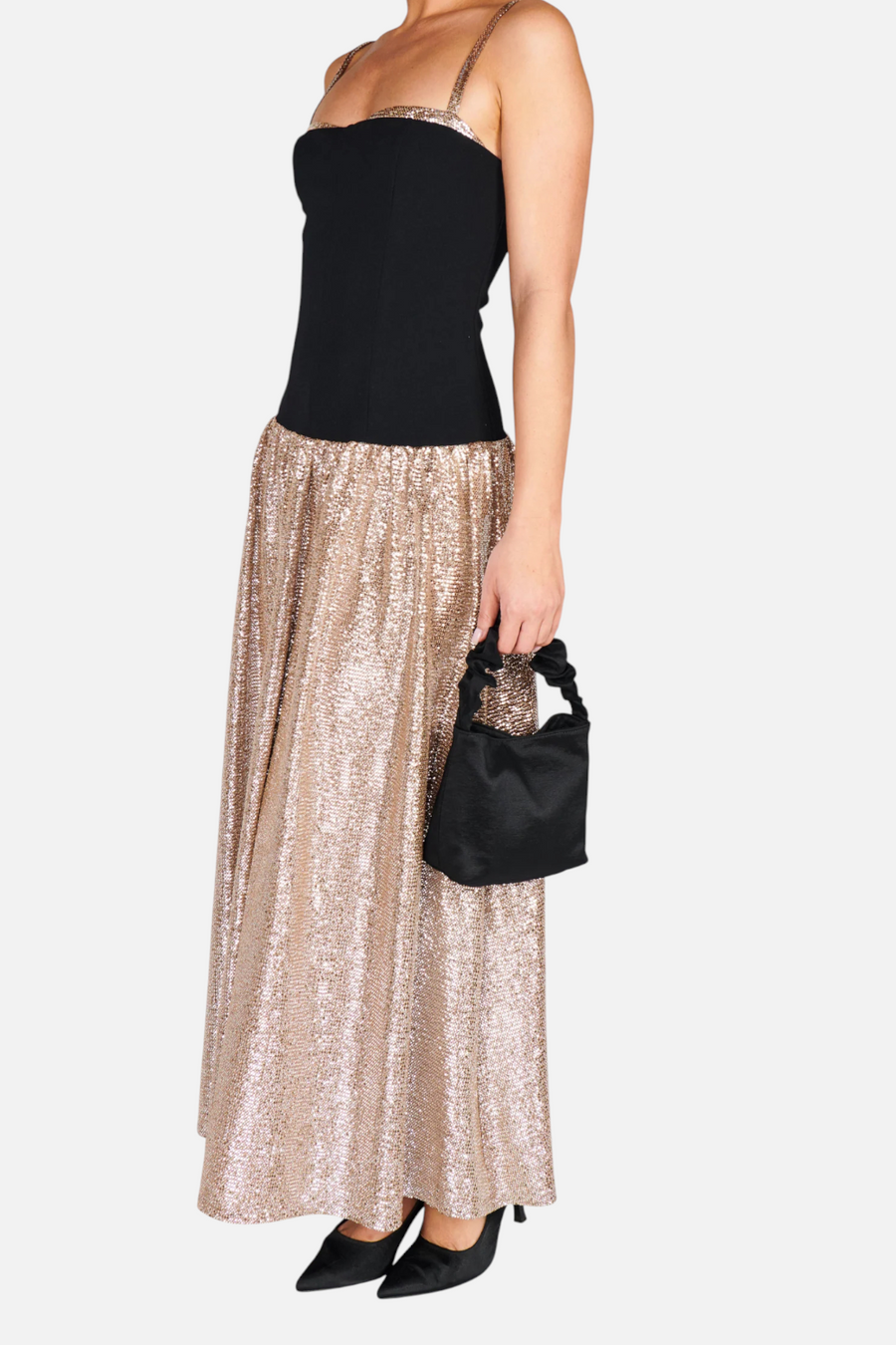 Show Me Your Mumu Hepburn Midi Dress Silver Confetti – side view