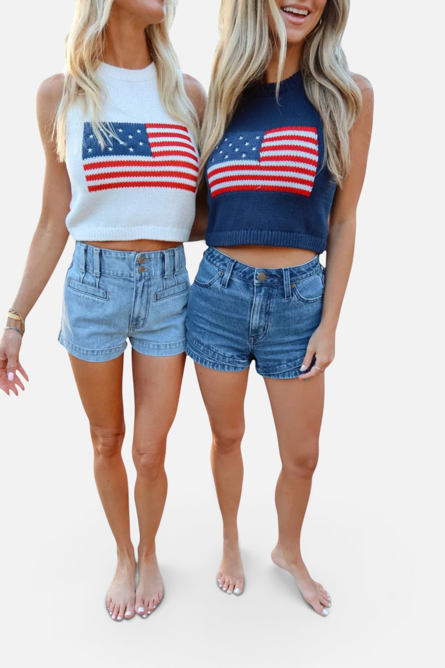 Show Me Your Mumu Milo Knit Tank in Navy Flag – alternate