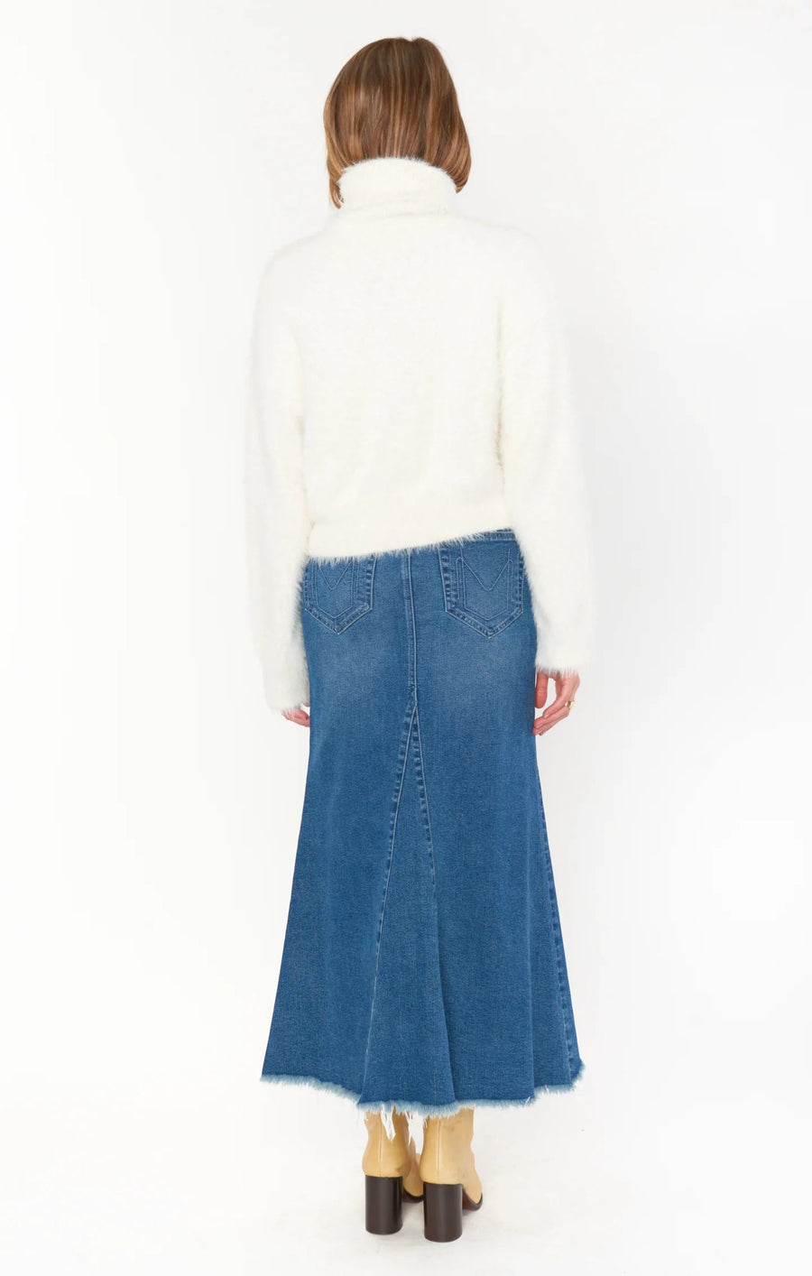 Show Me Your Mumu Reba Maxi Skirt in Open Seas – detail