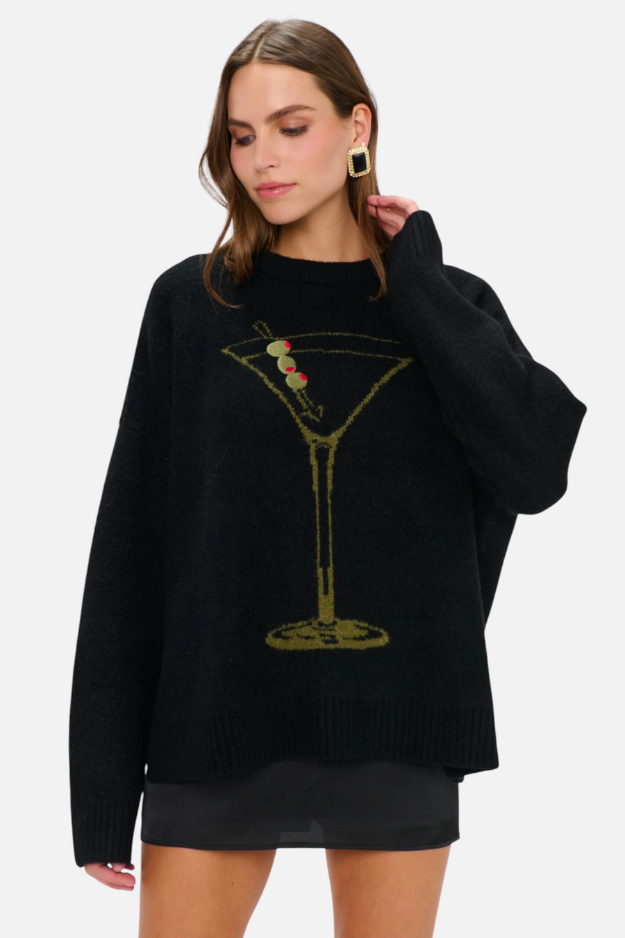 Show Me Your Mumu Settle In Sweater Dirty Martini Knit – back view