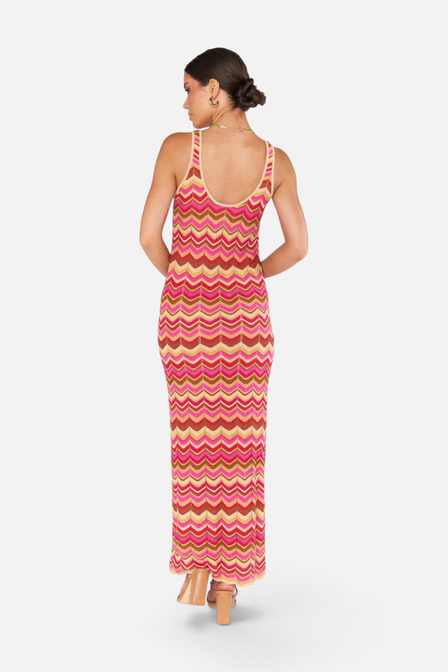 Show Me Your Mumu Tala Tank Maxi Dress in Horizon Stripe Knit – back view
